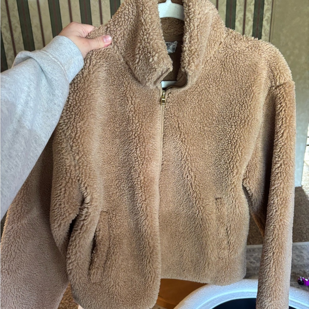 For The Republic Tan Teddy Jacket